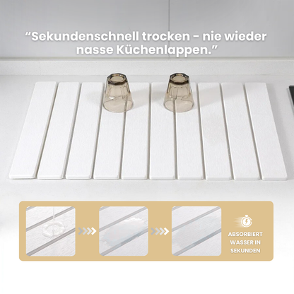 DryZen™ – Die faltbare Steintrocknungsmatte mit Sofort-Effekt.