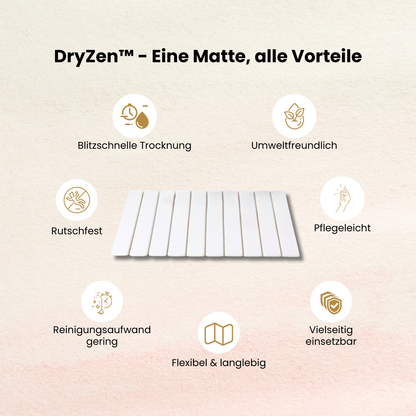 DryZen™ – Die faltbare Steintrocknungsmatte mit Sofort-Effekt.