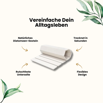 DryZen™ – Die faltbare Steintrocknungsmatte mit Sofort-Effekt.