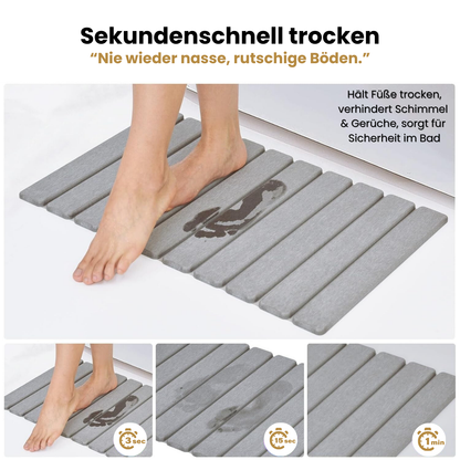DryZen™ – Die faltbare Steintrocknungsmatte mit Sofort-Effekt.