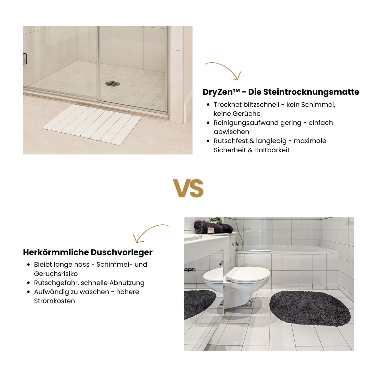 DryZen™ – Die faltbare Steintrocknungsmatte mit Sofort-Effekt.